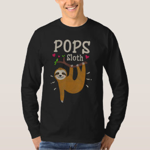 Mens Sloth Graphic Humor Zoo Animal Pops T-Shirt