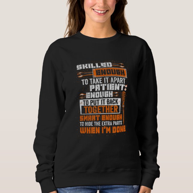 Mens Smart Enough To Hide The Extra Parts Proud Me Sweatshirt (Front)