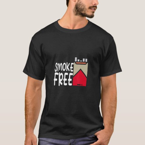 Mens Smoke Free  Quit Smoking Non Smoker Nicotine  T_Shirt