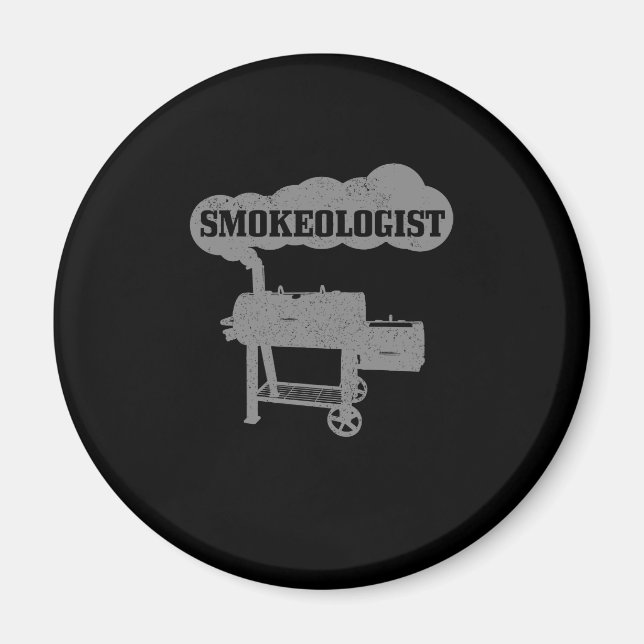 Mens Smokeologist BBQ Grilling Chef Smoker Funny B Magnet (Front)