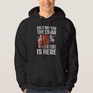 Mens Smoking Cigars Quote for a Cigar Expert Hoodie