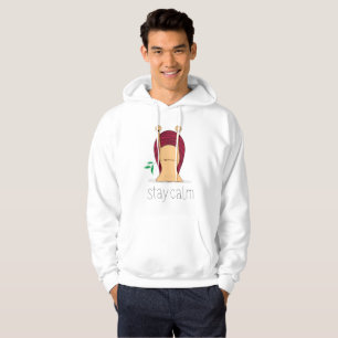 Mens snail graphic hoodie - Stay calm