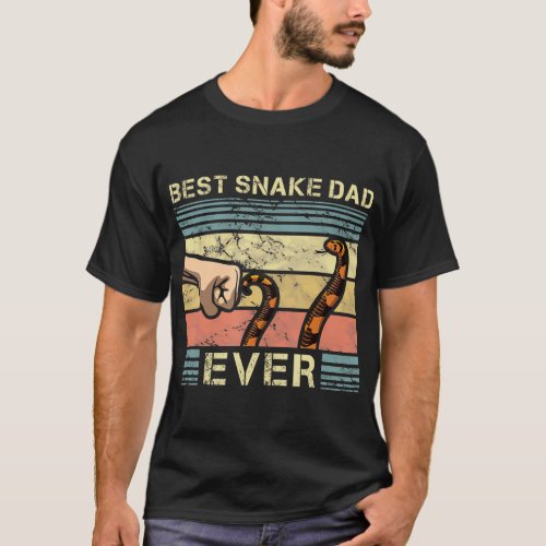 Mens Snake Dad Funny Snake Enthusiast Reptile Pet  T_Shirt