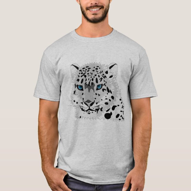 Men's Snow Leopard T-Shirt (Front)