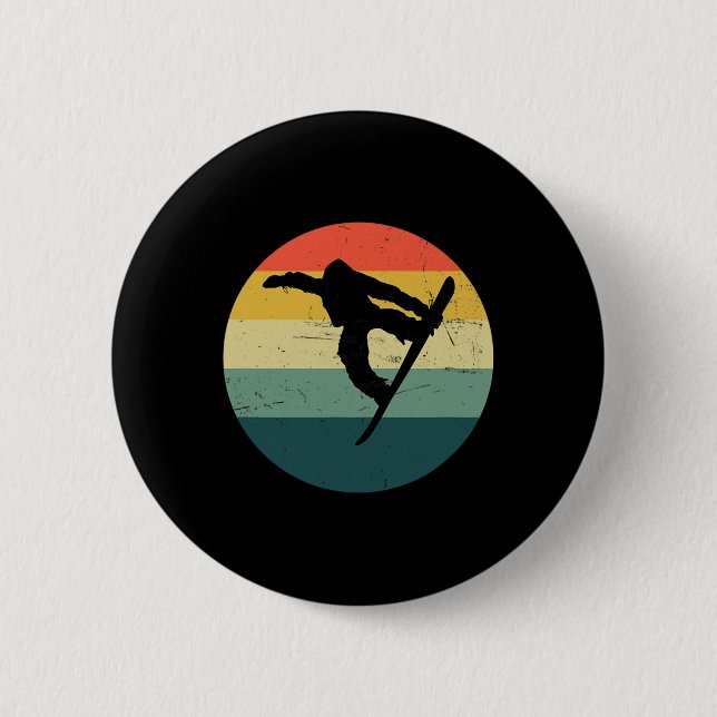 Men's Snowboarder Women's Snowboard Snowboarding  Button (Front)