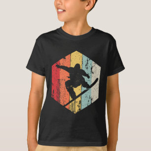 Mens Snowboarding Retro Style Snowboarder T-Shirt