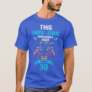 Mens Snowmobile Riding Design and Snowmobiler Birt T-Shirt