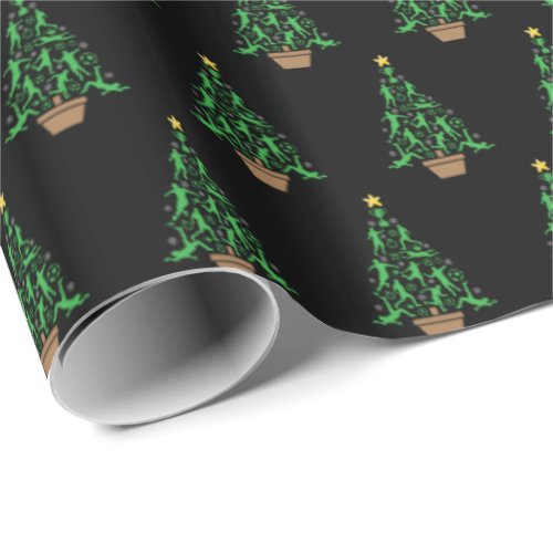 Mens Soccer Christmas Tree Wrapping Paper