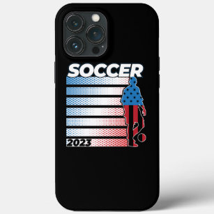 Mens Soccer Patriotic USA 2023 iPhone 13 Pro Max Case