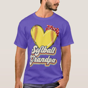 Mens Softball Baseball Grandpa Sport Grandfather  T-Shirt