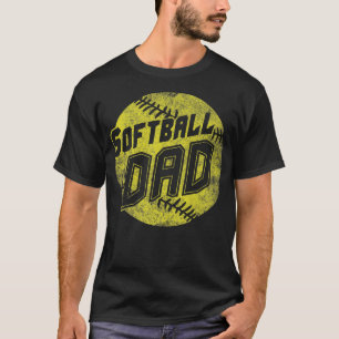 Mens Softball Dad Fastpitch Father's Day T-Shirt
