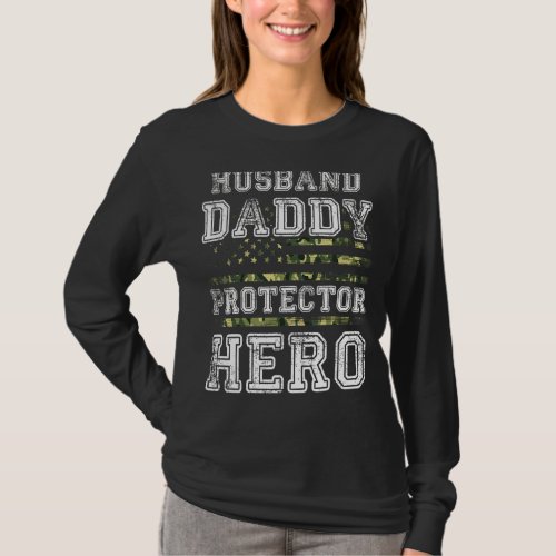 Mens Soldier Daddy Husband Protector Hero Fathers  T_Shirt