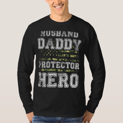 Mens Soldier Daddy Husband Protector Hero Fathers  T_Shirt