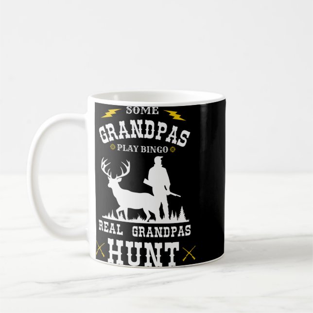 Mens Some Grandpas Play Bingo Real Grandpas Hunt h Coffee Mug (Left)