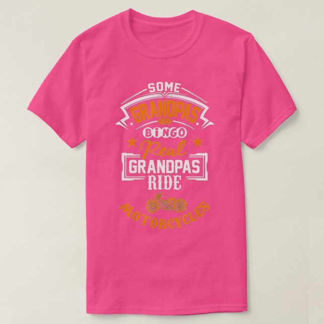 Mens Some Grandpas Play Bingo Real Ride Motorcycle T-Shirt (Design Front)