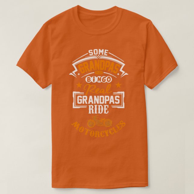 Mens Some Grandpas Play Bingo Real Ride Motorcycle T-Shirt (Design Front)