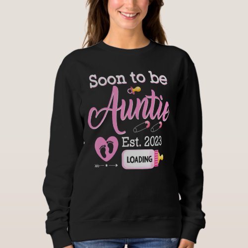 Mens Soon To Be Auntie 2023 First Time Mom Pregnan Sweatshirt