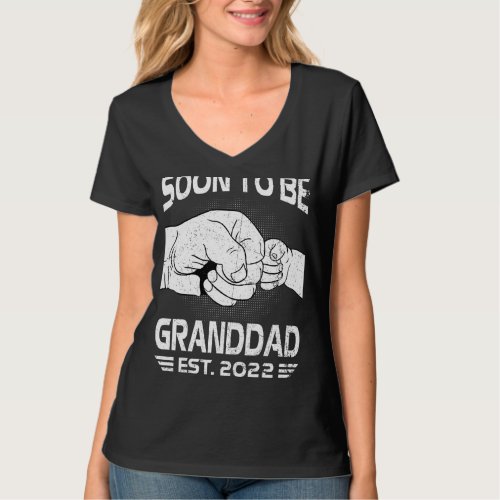 Mens Soon To Be Granddad 2022 Promoted To Grandfat T_Shirt