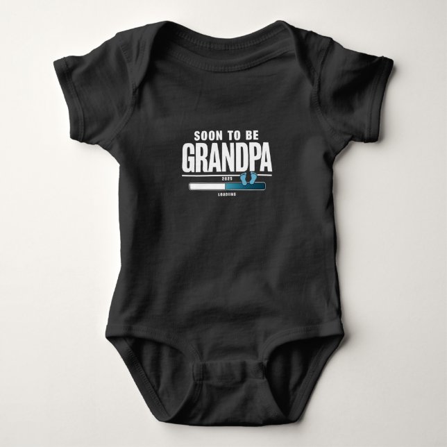 Mens Soon To Be Grandpa EST. 2025 New Grandpa  Baby Bodysuit (Front)