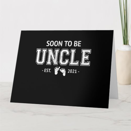 Mens Soon To Be Uncle 2021 Pregnancy Baby Announce Card