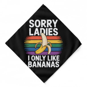 Mens Sorry Girl I Like Bananas Funny Bandana