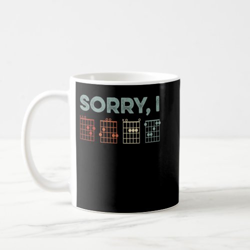 Mens Sorry I_DGAF Hidden Message Guitar Chords Mus Coffee Mug