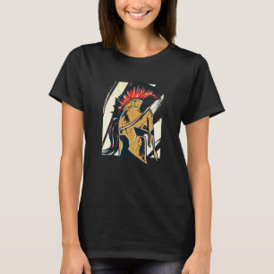 Mens Spartan Gladiator Helmet  Greek  Sparta Soldi T-Shirt