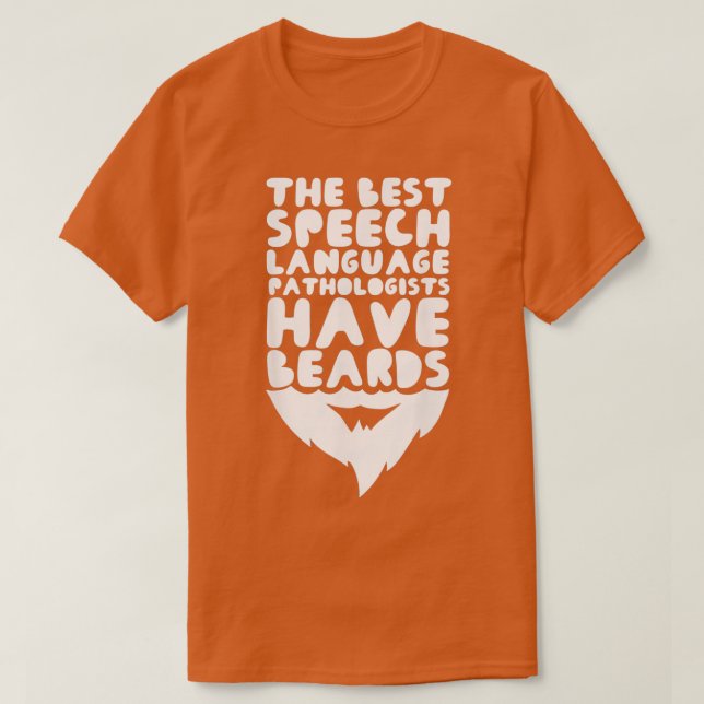 Mens Speech Language Pathologist With Beard Speech T-Shirt (Design Front)