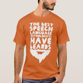 Mens Speech Language Pathologist With Beard Speech T-Shirt