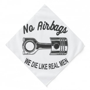 Mens Speed Racing Sports Car No Airbags - We Die L Bandana