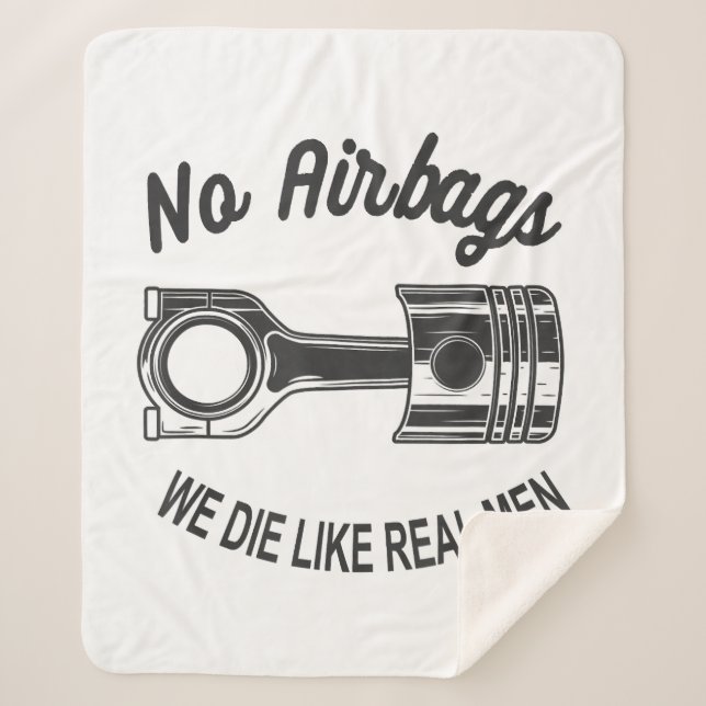 Mens Speed Racing Sports Car No Airbags - We Die L Sherpa Blanket (Front)