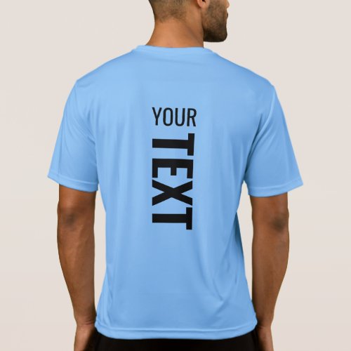 Mens Sport Activewear Back Side Print Blue T_Shirt
