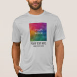 Mens Sport-Tek Competitor Activewear Silver Grey T-Shirt<br><div class="desc">Add Your Image Text Here Template Mens Sport-Tek Competitor Activewear Silver T-Shirt.</div>