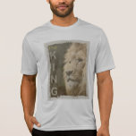 Mens Sport-Tek Competitor Silver Template King T-Shirt<br><div class="desc">Trendy Elegant Modern Silver Pop Art Lion Head Template Add Your Own Text Men's Sport-Tek Competitor T-Shirt.</div>