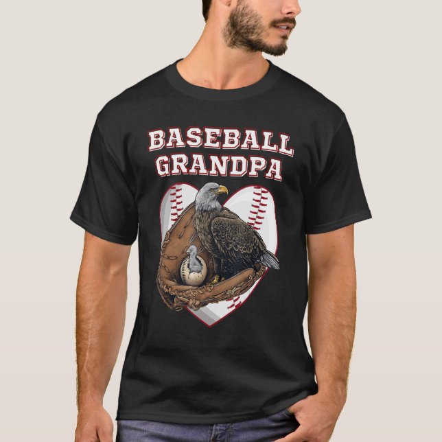 Mens Sports in Nature Bald Eagle Family American B T-Shirt (Front)
