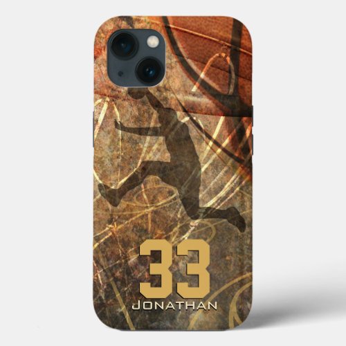 mens sports slam dunk basketball iPhone 13 case