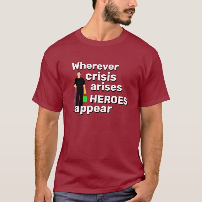 Men's Sportswear Gift CUSTODIAN HEROES APPEAR T-Shirt (Front)