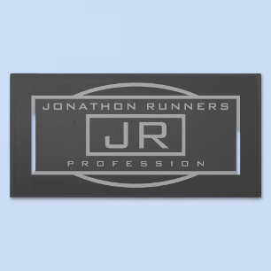 Men's Sporty Geometric Grey & Dark Greys Door Sign