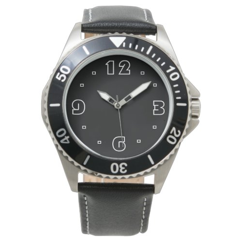 Mens Stainless Steel Water Resistent Divers Watch
