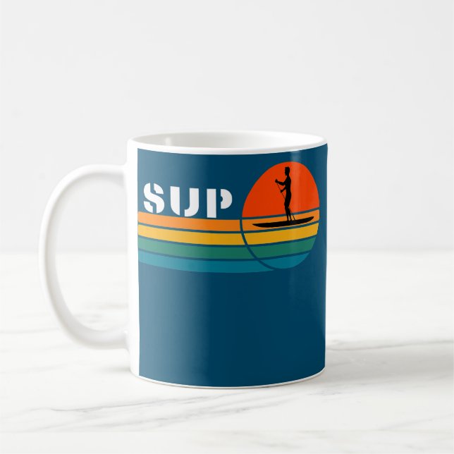 Mens Stand Up Paddle Board SUP Paddling Surf Coffee Mug (Left)