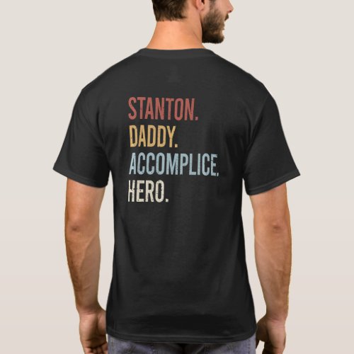 Mens Stanton Daddy Accomplice Hero Retro Style Vin T_Shirt