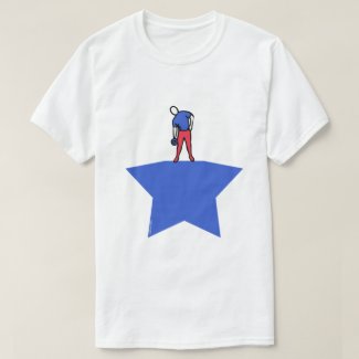 Men's Star Weight Lifter Design Basic T-Shirt