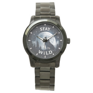 Men's Stay Wild Wolf Moon Watch
