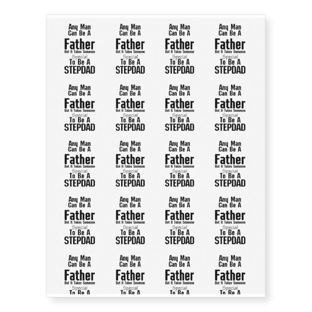 Mens Stepdad Gift Dads Stepdad Grandpa Temporary Tattoos (Front)