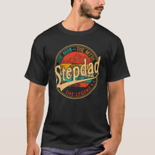 Mens Stepdad Man Myth Legend Vintage Dad Father S T-Shirt