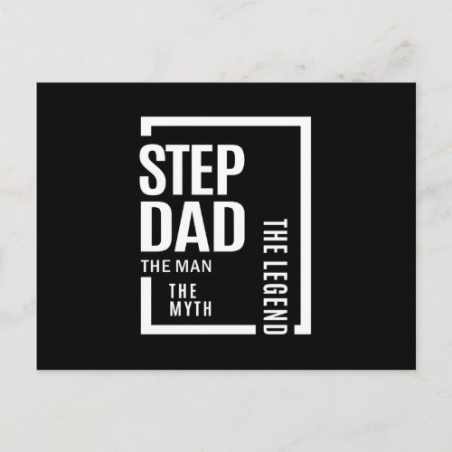 Mens Stepdad The Man The Myth The Legend Gift Postcard