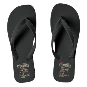 Mens Stepfather The Man The Myth The Legend Flip Flops