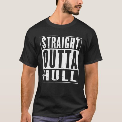 Mens Straight Outta Hull Funny T_Shirt