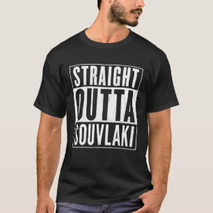 Mens Straight Outta Souvlaki Distressed Vintage Fu T-Shirt