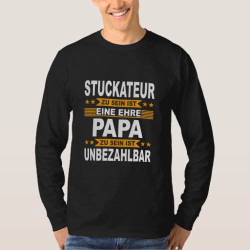 Mens Stucco Plaster Papa Craftsman Father Stucco P T_Shirt